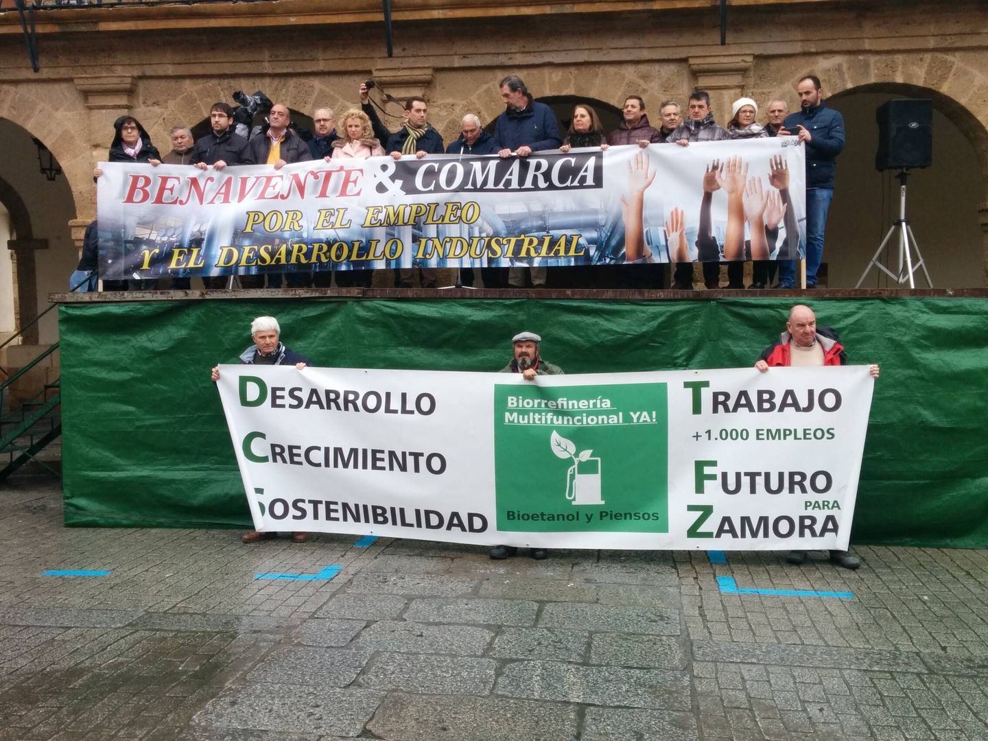 Protesta en Zamora por la biorrefinadora multifunción. (Cedida)