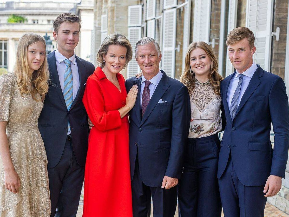 Foto: Felicitación de Navidad de la familia real belga en 2023. (Instagram/@belgianroyalpalace)