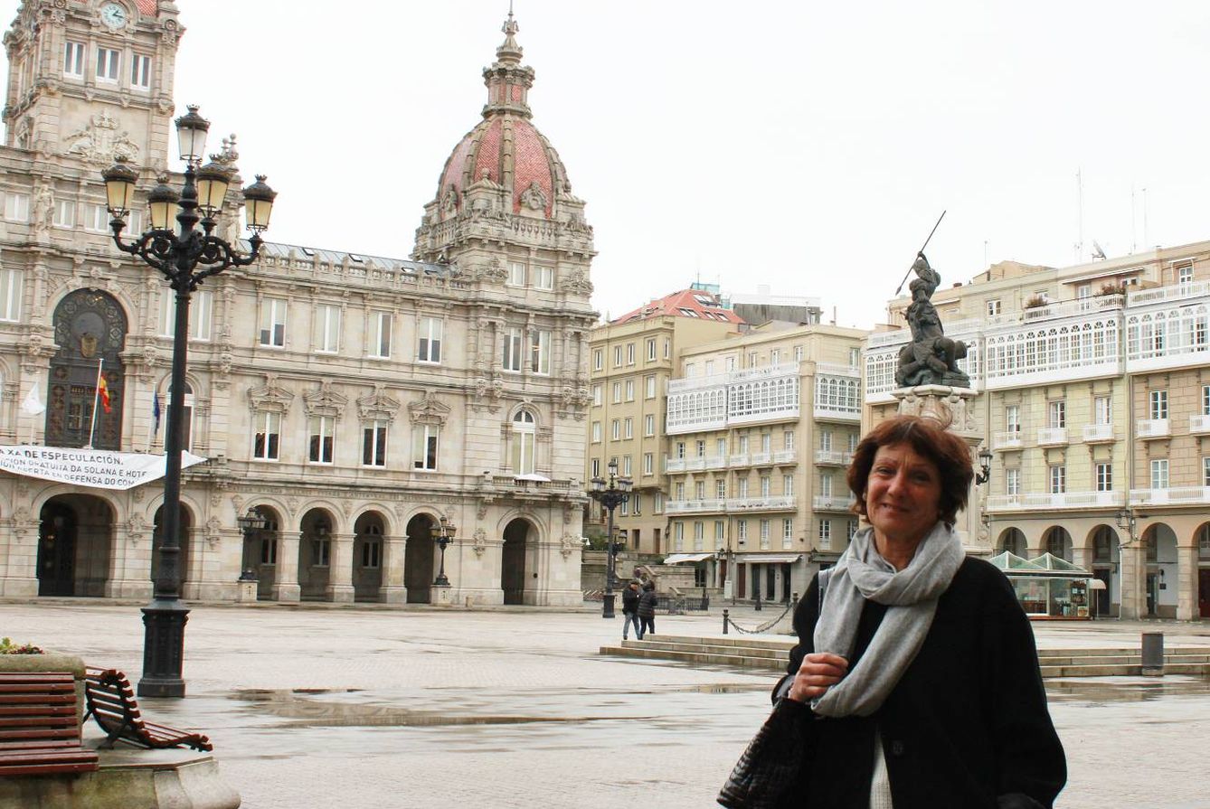 La vicepresidenta de la Fundación Internacional Baltasar Garzón, Carmen Durán, en A Coruña. (M. V.)