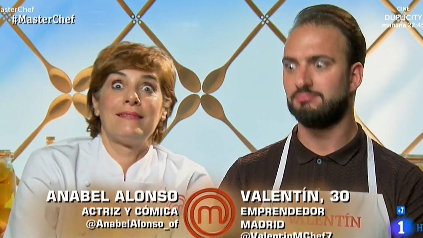 Valentín y Anabel Alonso, en 'Masterchef 7'. (RTVE)