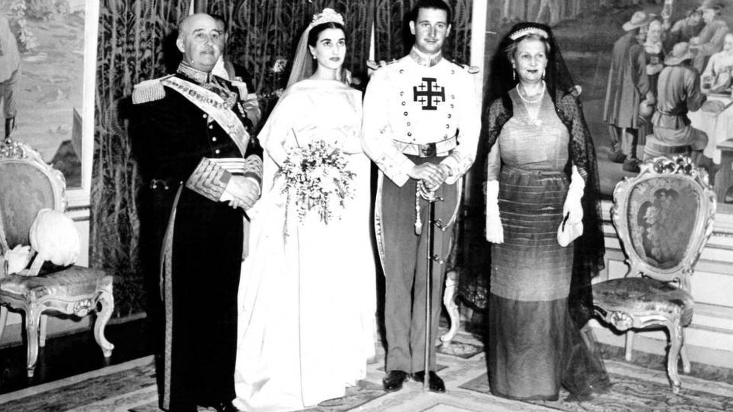 La boda de Carmen Franco y Cristóbal Martínez-Bordiú. (Cordon Press)
