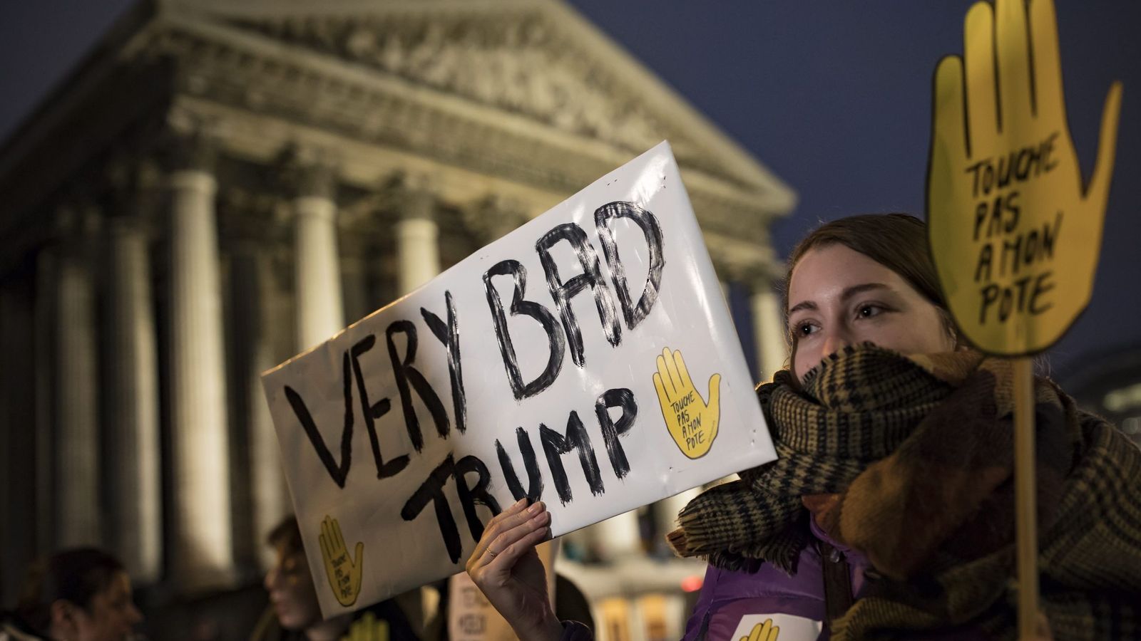 Foto: Manifestación contra el veto sobre la inmigración de Donald Trump en París. (EFE)