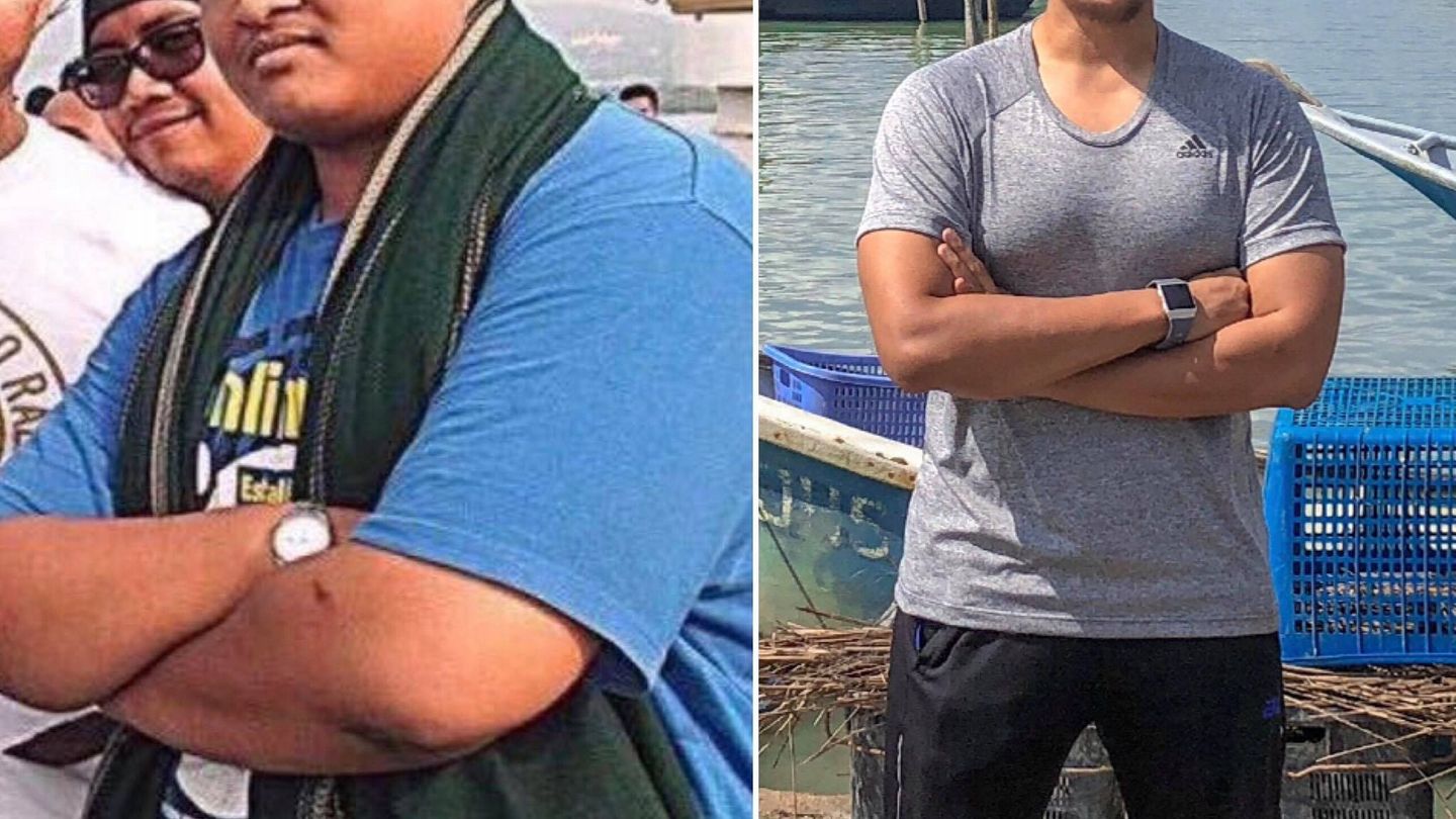 El antes y el después de Arif Sukri, más que visible (Foto: Facebook)