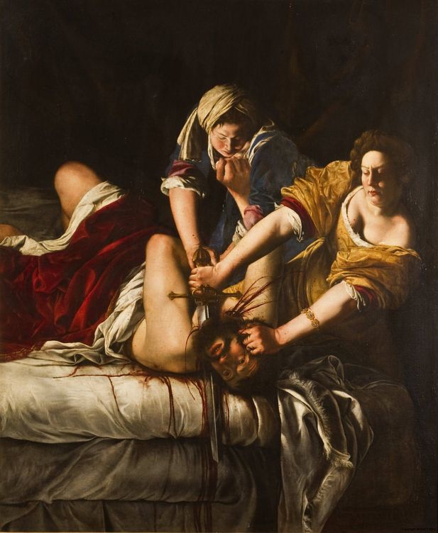 'Judit decapitando a Holofernes'. Artemisia Gentileschi. 1614-20. Galeria degli Uffizi.