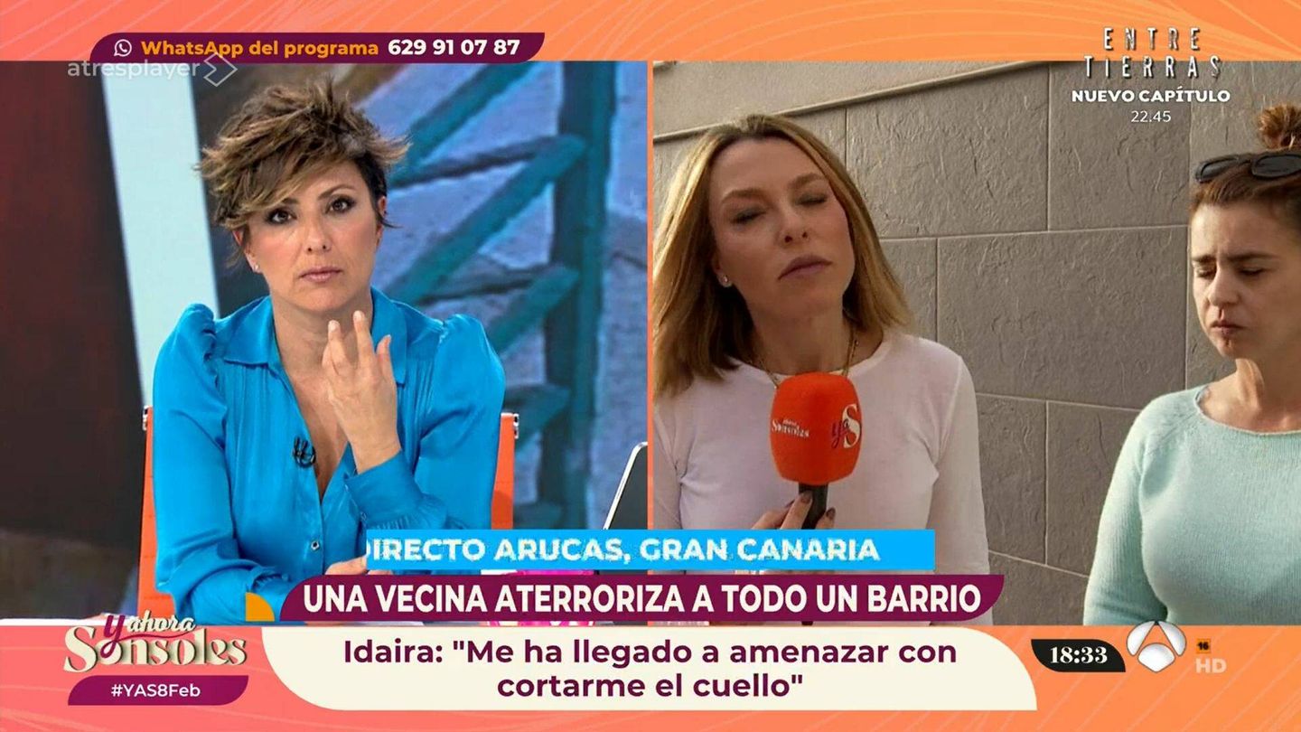 Ónega y su reportera, en 'Y ahora, Sonsoles'. (Antena 3)