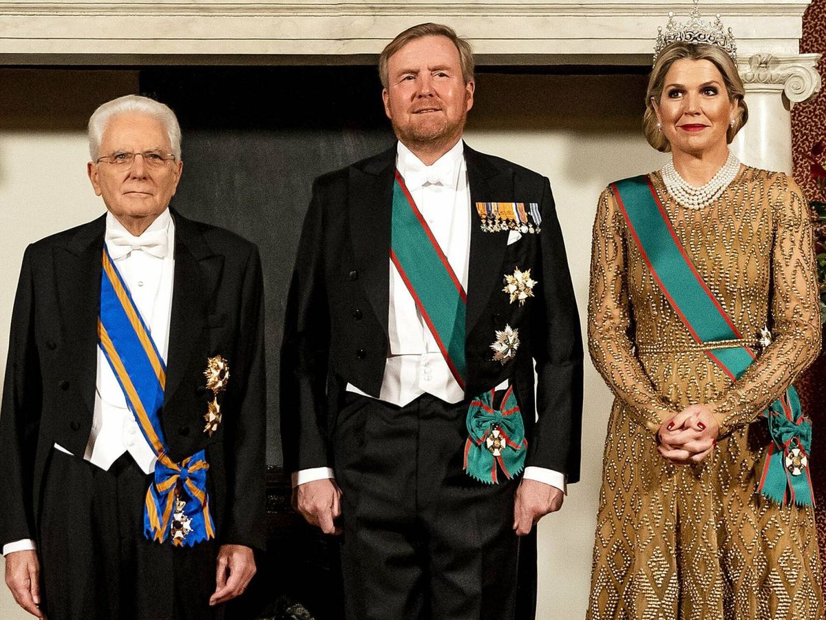 Foto: Los reyes de Holanda junto al presidente de Italia. (CP)