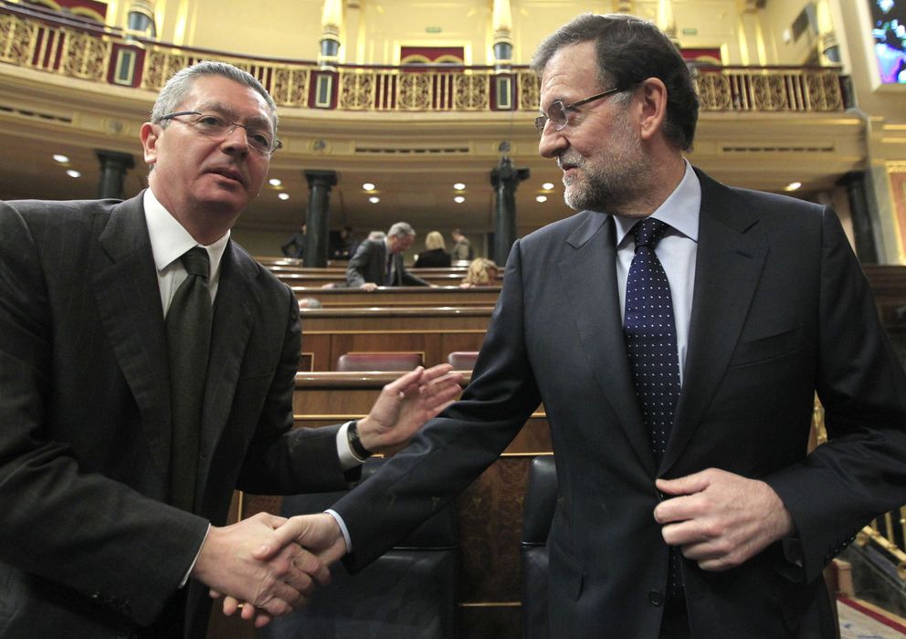 Foto: Alberto Ruiz-Gallardón y Mariano Rajoy,. (Efe)
