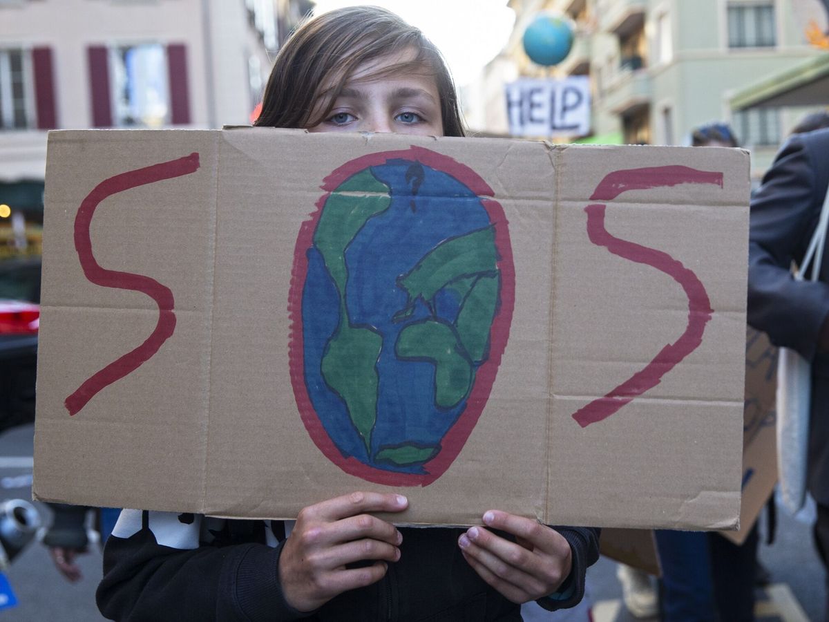 Foto: Manifestación por el cambio climático en Ginebra, Suiza. (EFE)
