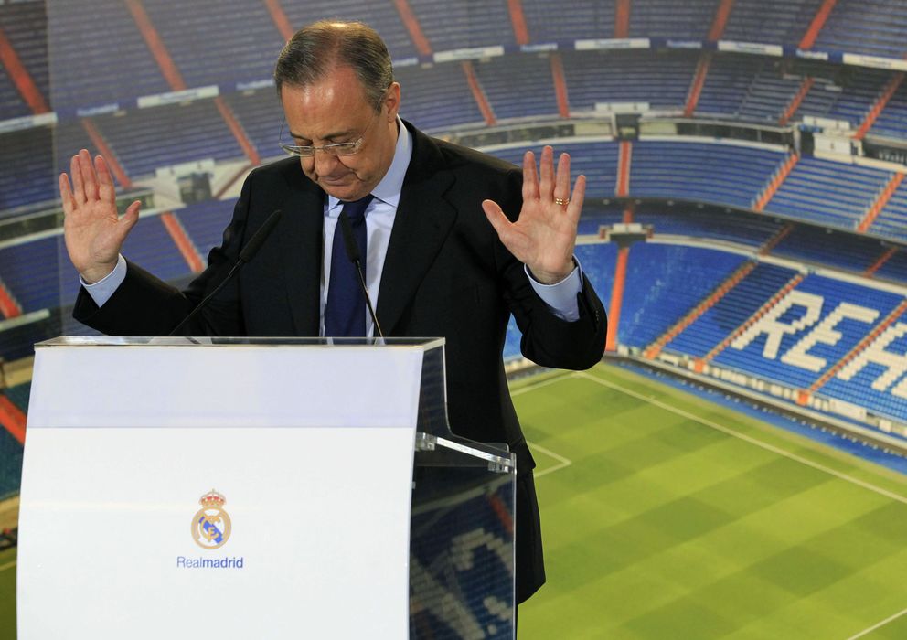 Foto: Florentino Pérez durante un acto del Real Madrid (EFE)