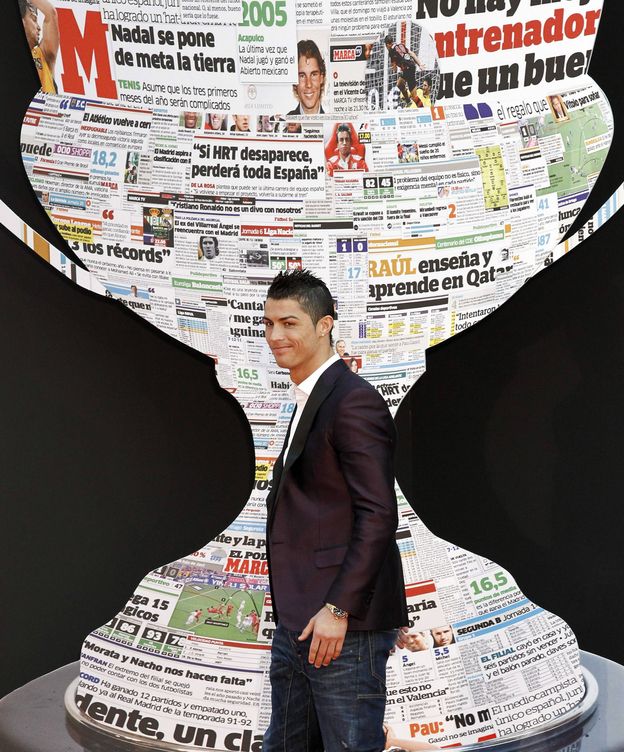 Foto: Cristiano Ronaldo, en la entrega de los premios del diario 'Marca' de 2012. (EFE)