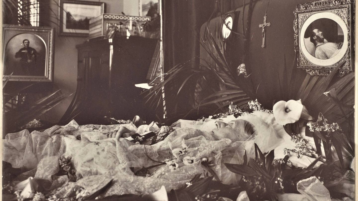 La reina Victoria en su lecho de muerte. Fuente: Wikipedia