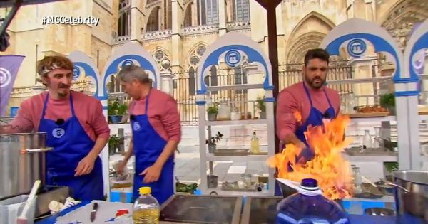 Foto: Jaime incendia las cocinas de 'MasterChef Celebrity'. (TVE)