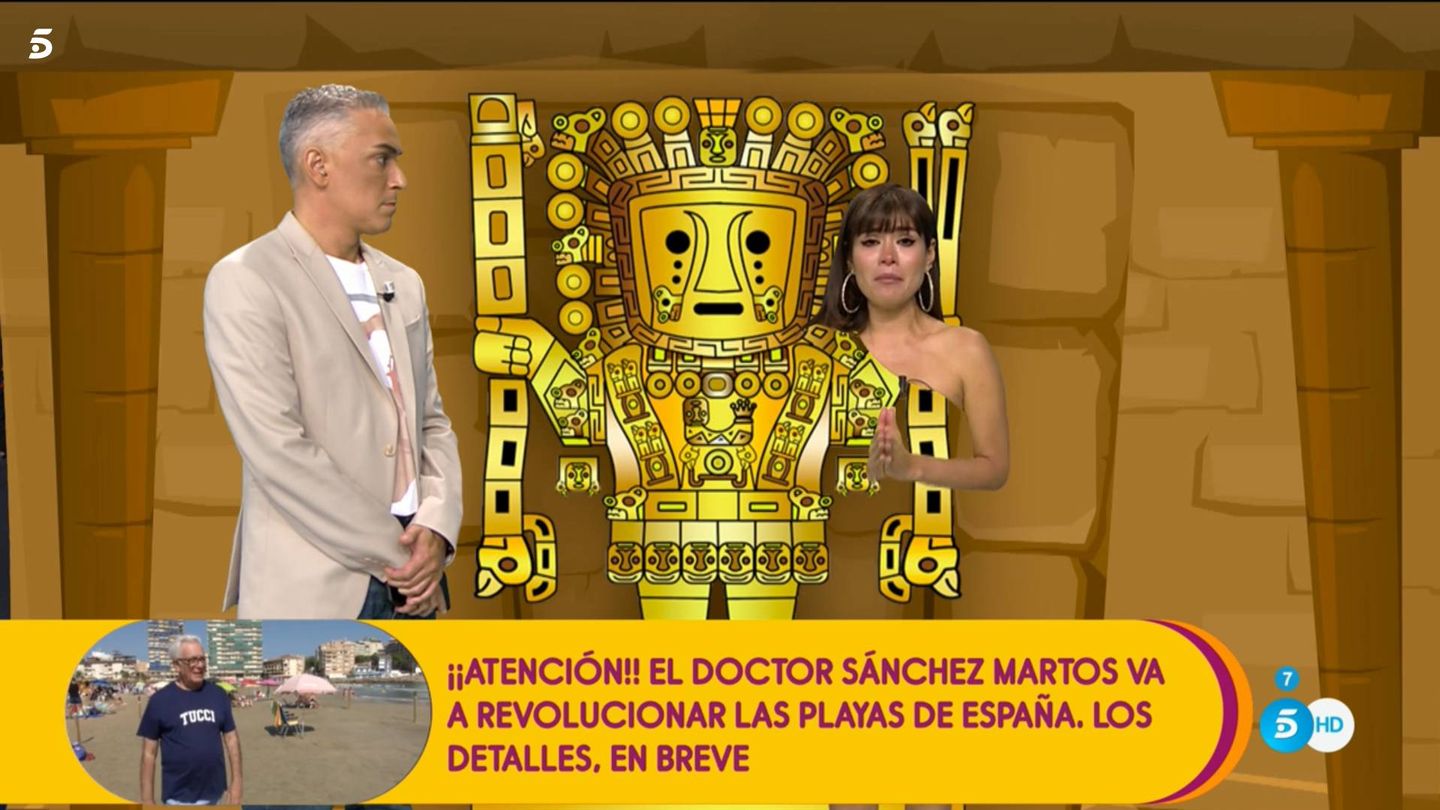 Kiko Hernández y Miriam Saavedra, en 'Sálvame'. (Mediaset España)