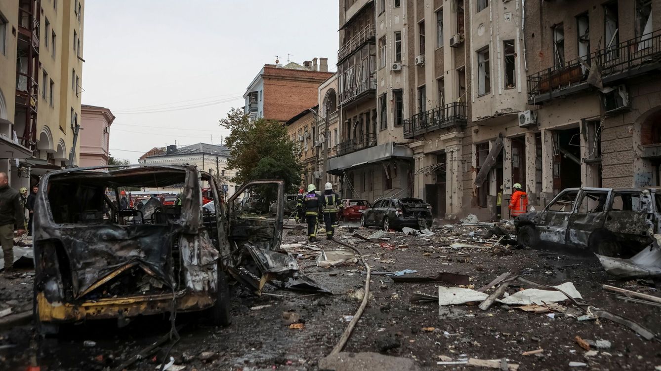 Foto: Imagen de Járkov destruido tras los ataques ruso. (Reuters)