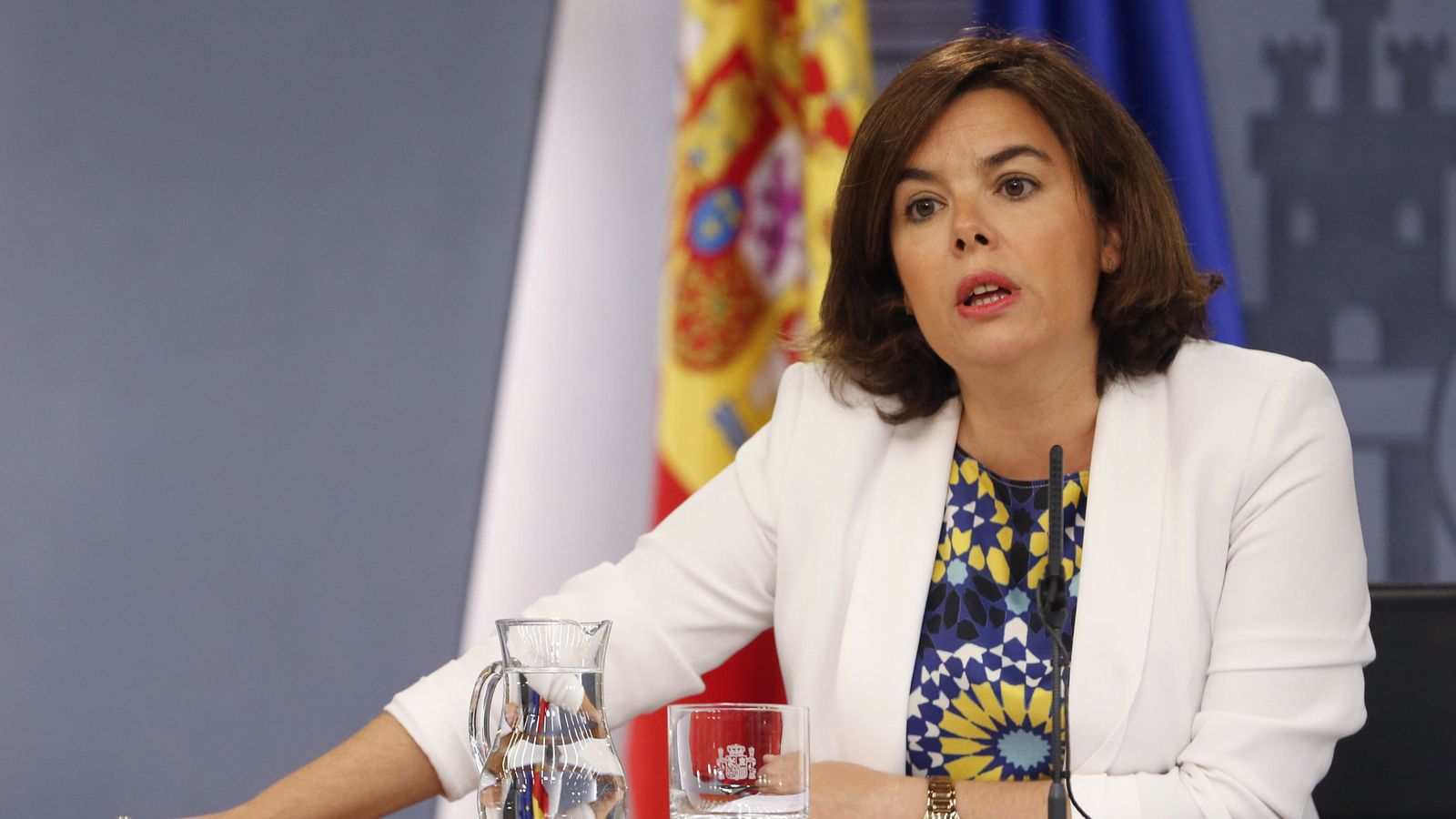 Foto: La vicepresidenta del Gobierno, Soraya Sáenz de Santamaría en el Consejo de Ministros. (EFE)