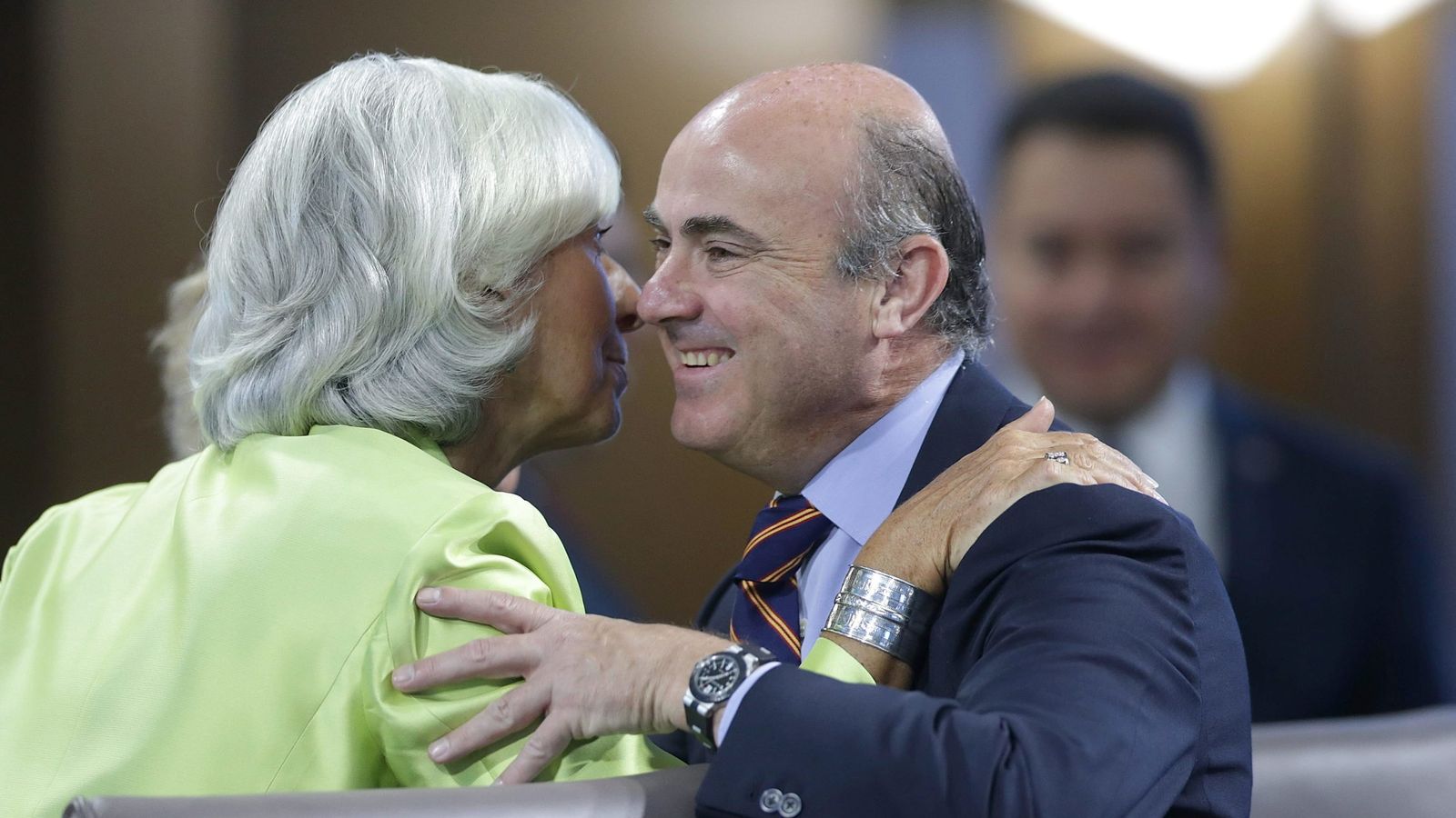 Foto: Christine Lagarde, directora del FMI, y Luis de Guindos, ministro español de Economía. (Efe)