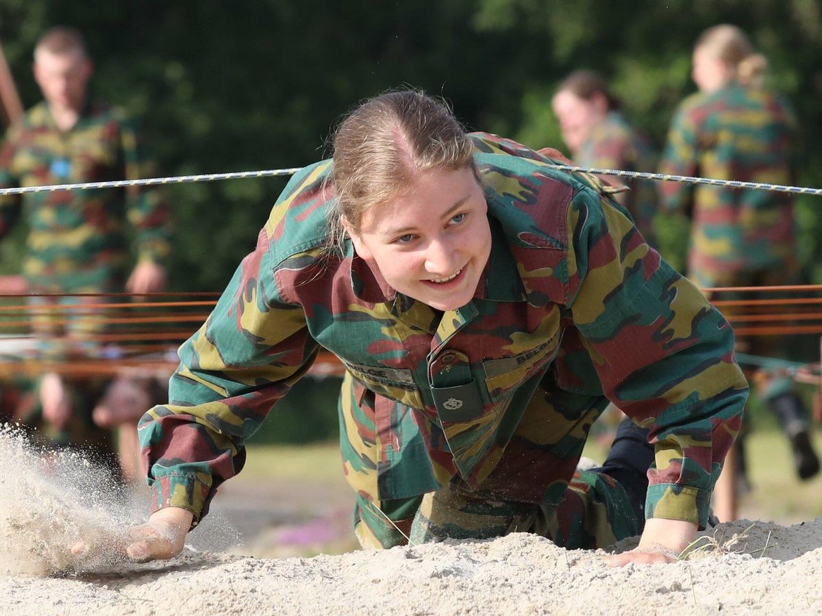 Foto: La princesa Elisabeth de Bélgica, durante su entrenamiento militar. (Casa Real de Bélgica)