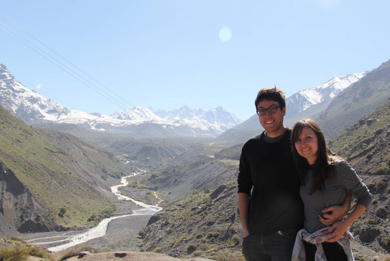 Sara y Santacruz en uno de sus viajes por el país chileno.