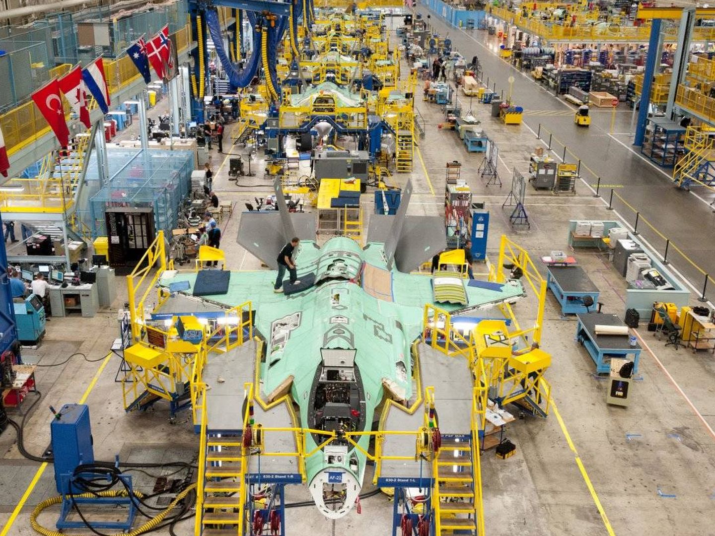 Cadena de montaje de F-35. Factoría de Fort Worth, Texas. (Foto: Lockheed Martin)