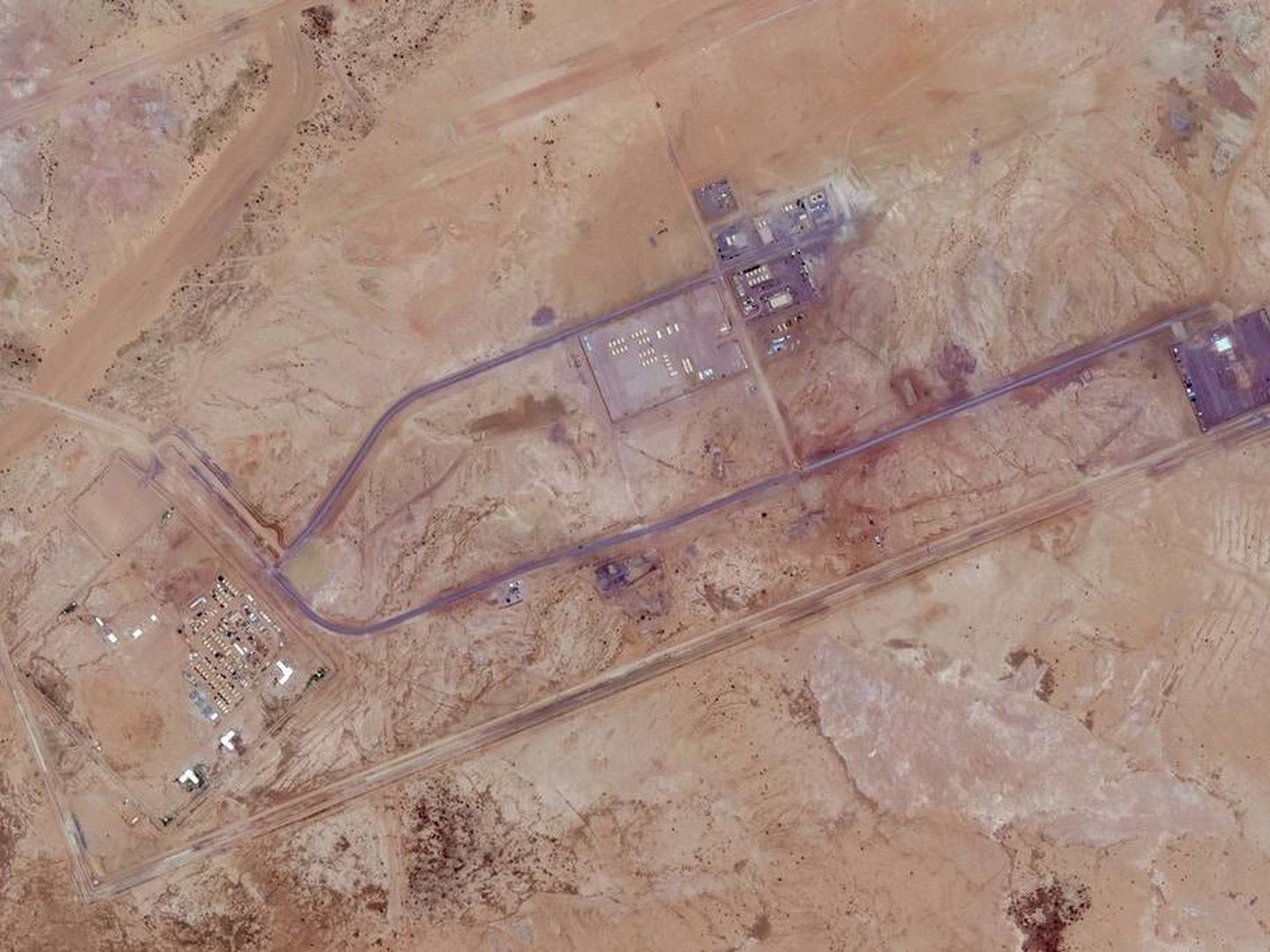 La base de drones en construcción, en junio de 2017. (Google Earth)