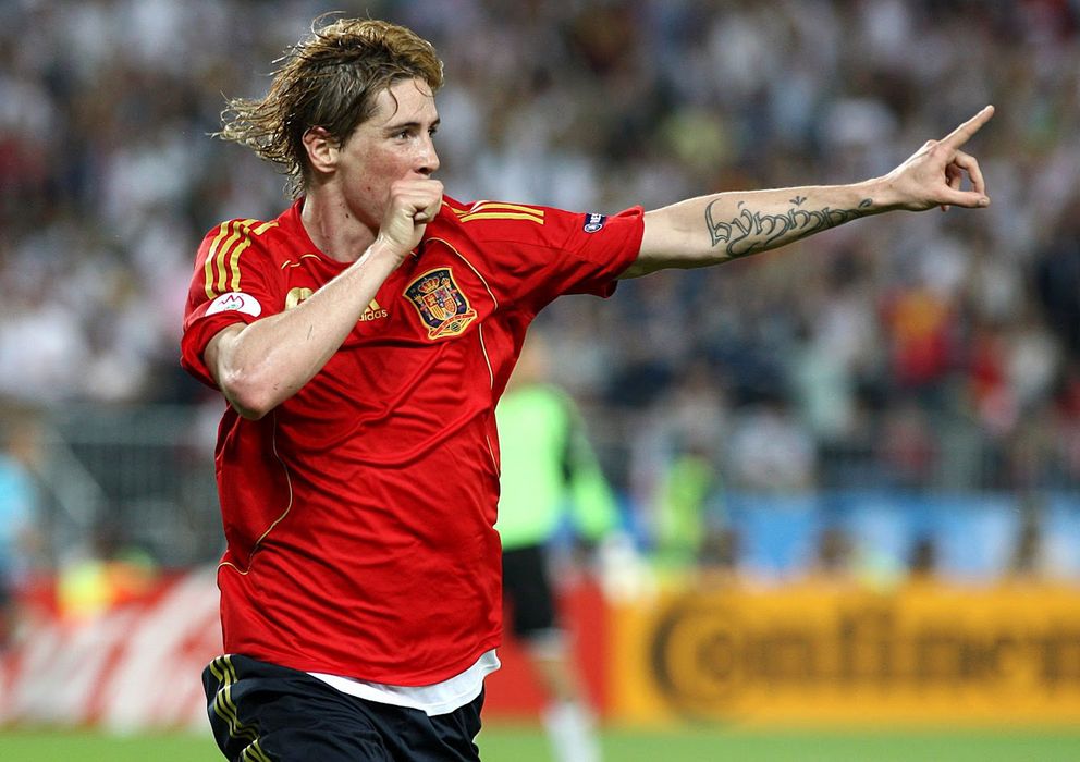 Foto: Ffernando Torres celebra el gol que hizo a España campeona de la Eurocopa de 2008.