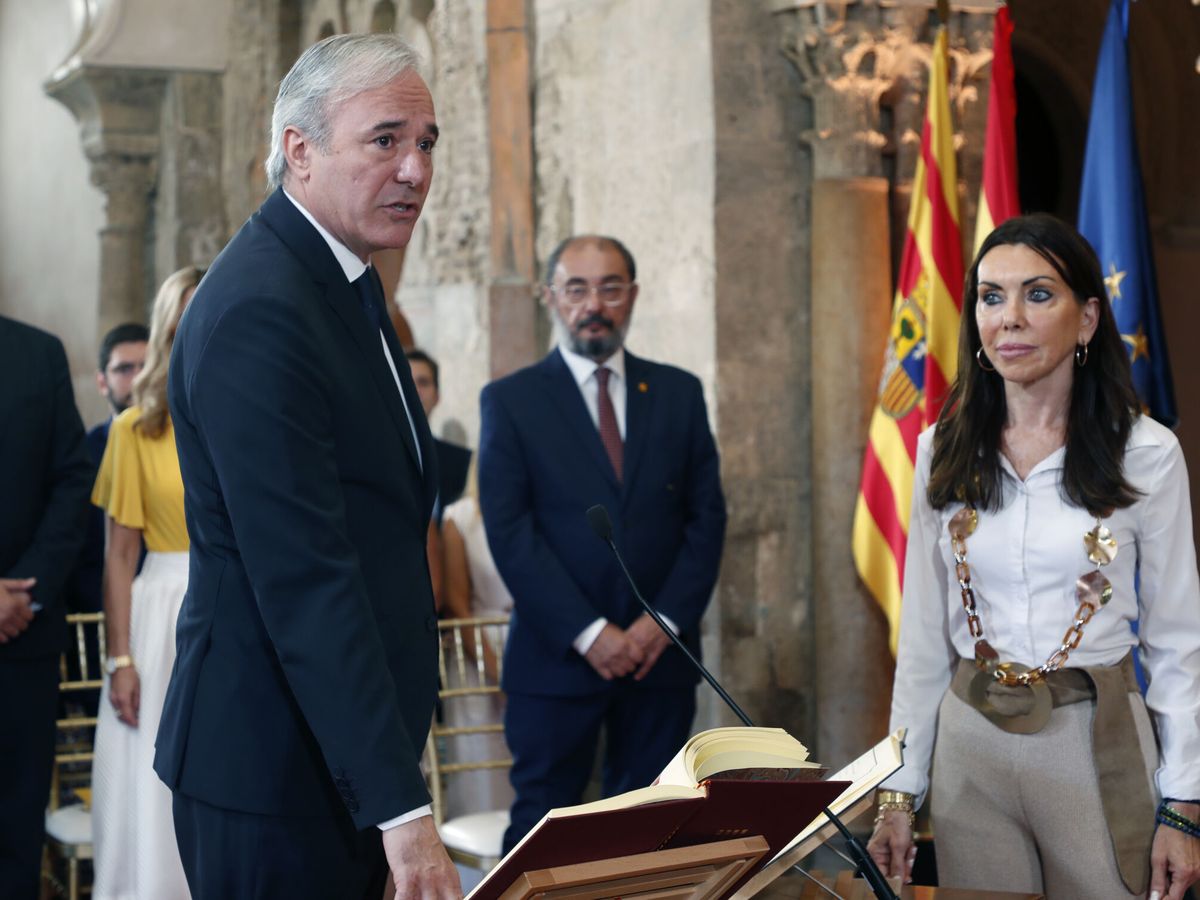 Foto: El presidente de Aragón, Jorge Azcón. (EFE/Javier Belver)