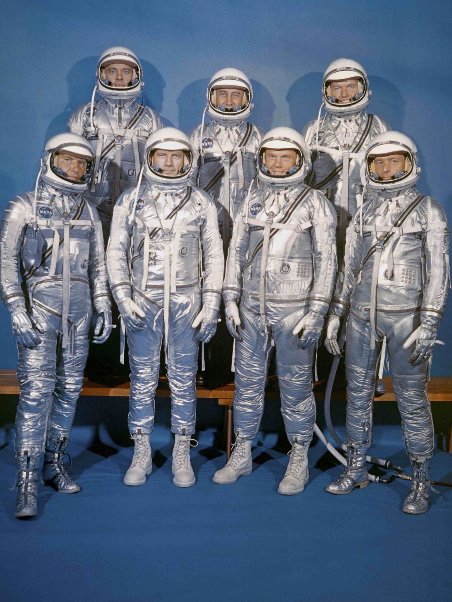 La misión Mercury 7. Scott aparece en la fila inferior a la derecha. (Reuters)