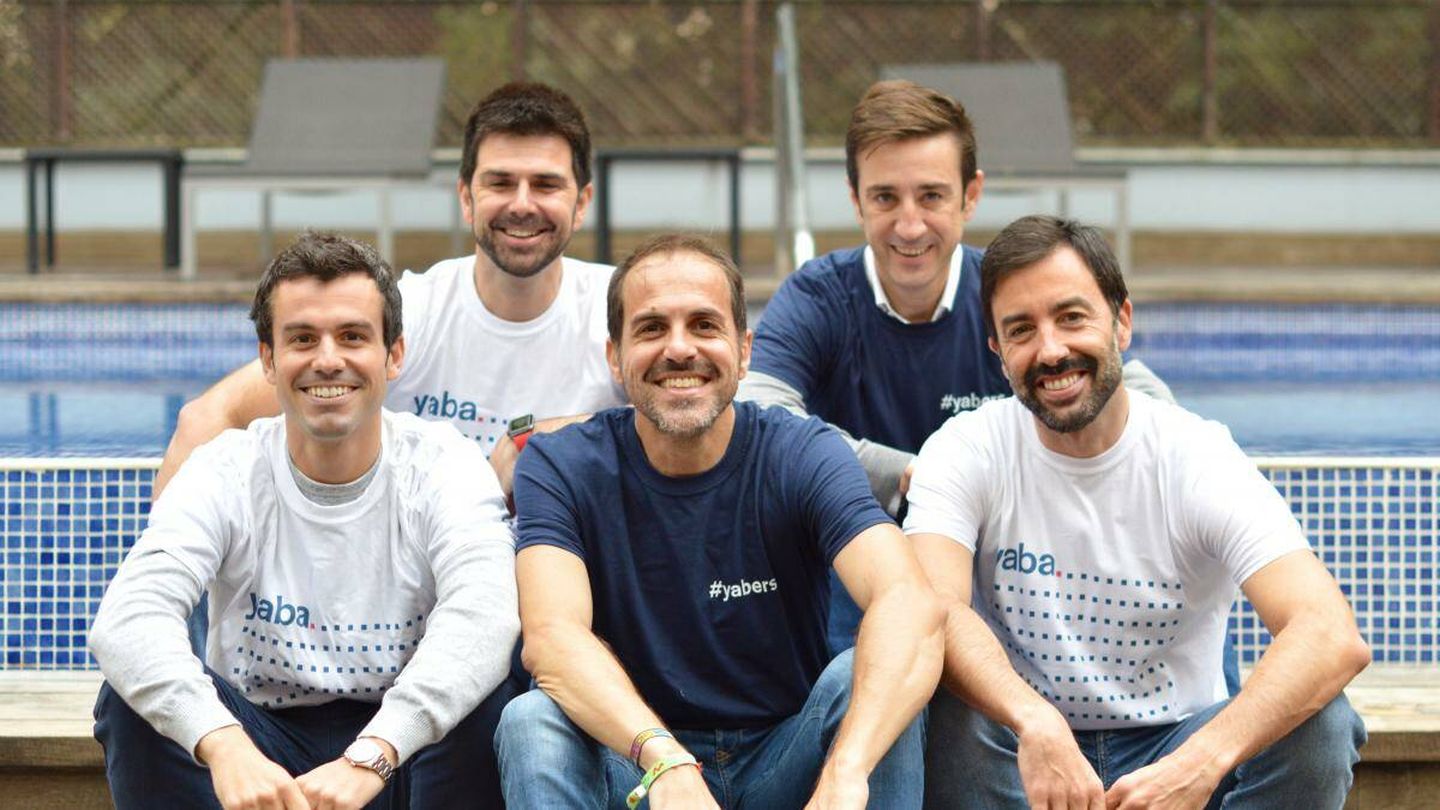 Los cofundadores de Yaba (de arriba abajo y de izquierda a derecha) Rubén Ferreiro, David Baratech, Alejandro Fresneda, Sergi de Pablos y Patxi Archanco.