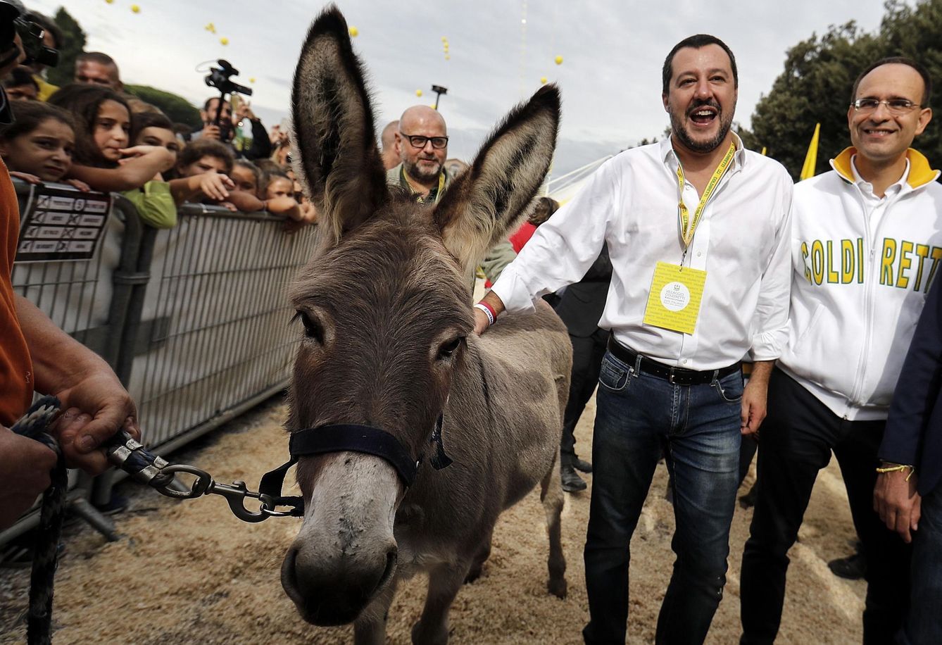 Salvini, este fin de semana, en un evento de agricultores (EFE)