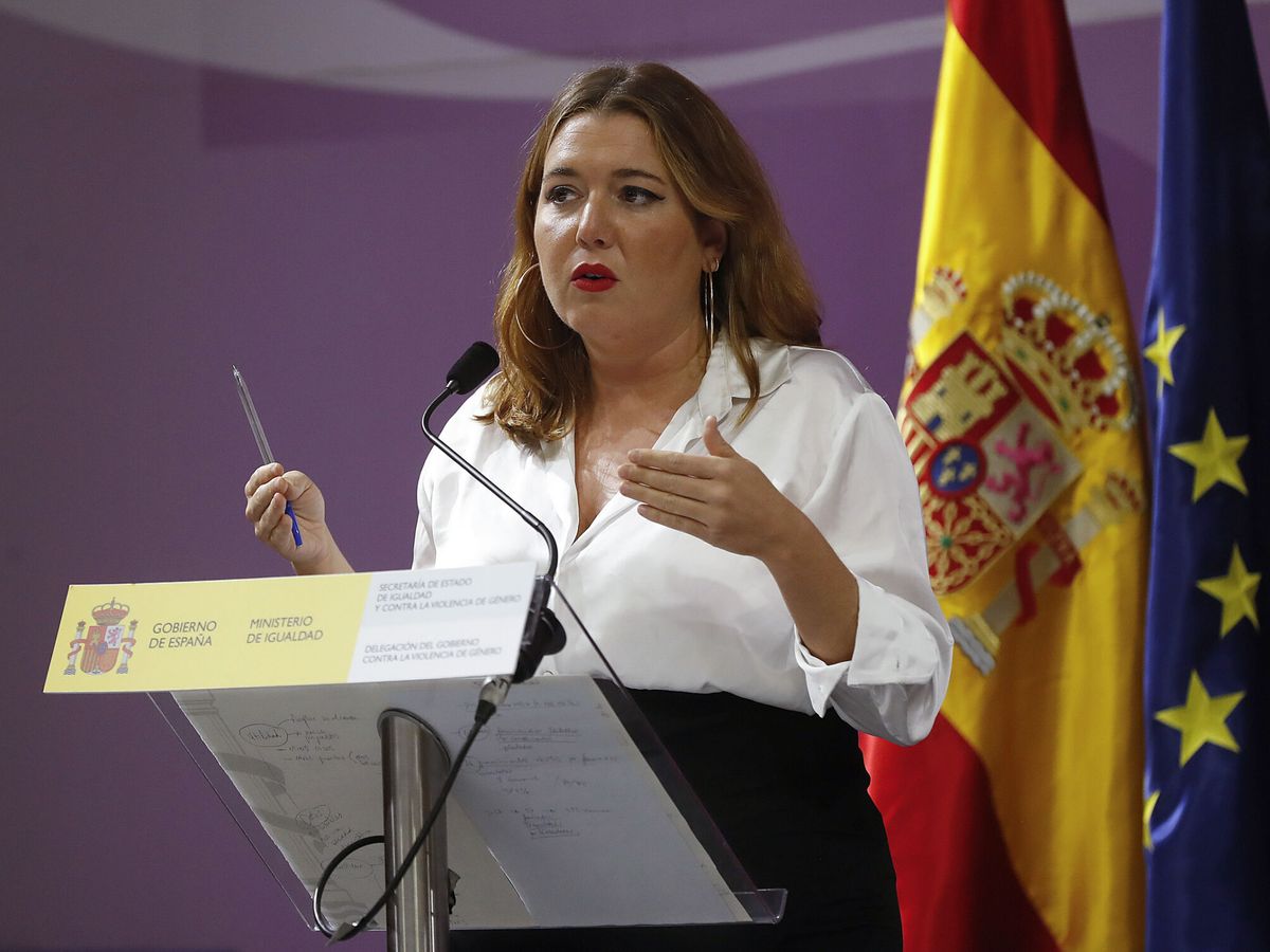 Foto: Ángela Rodríguez 'Pam', durante una intervención como secretaria de Estado de Igualdad. (EFE/J.P. Gandul)