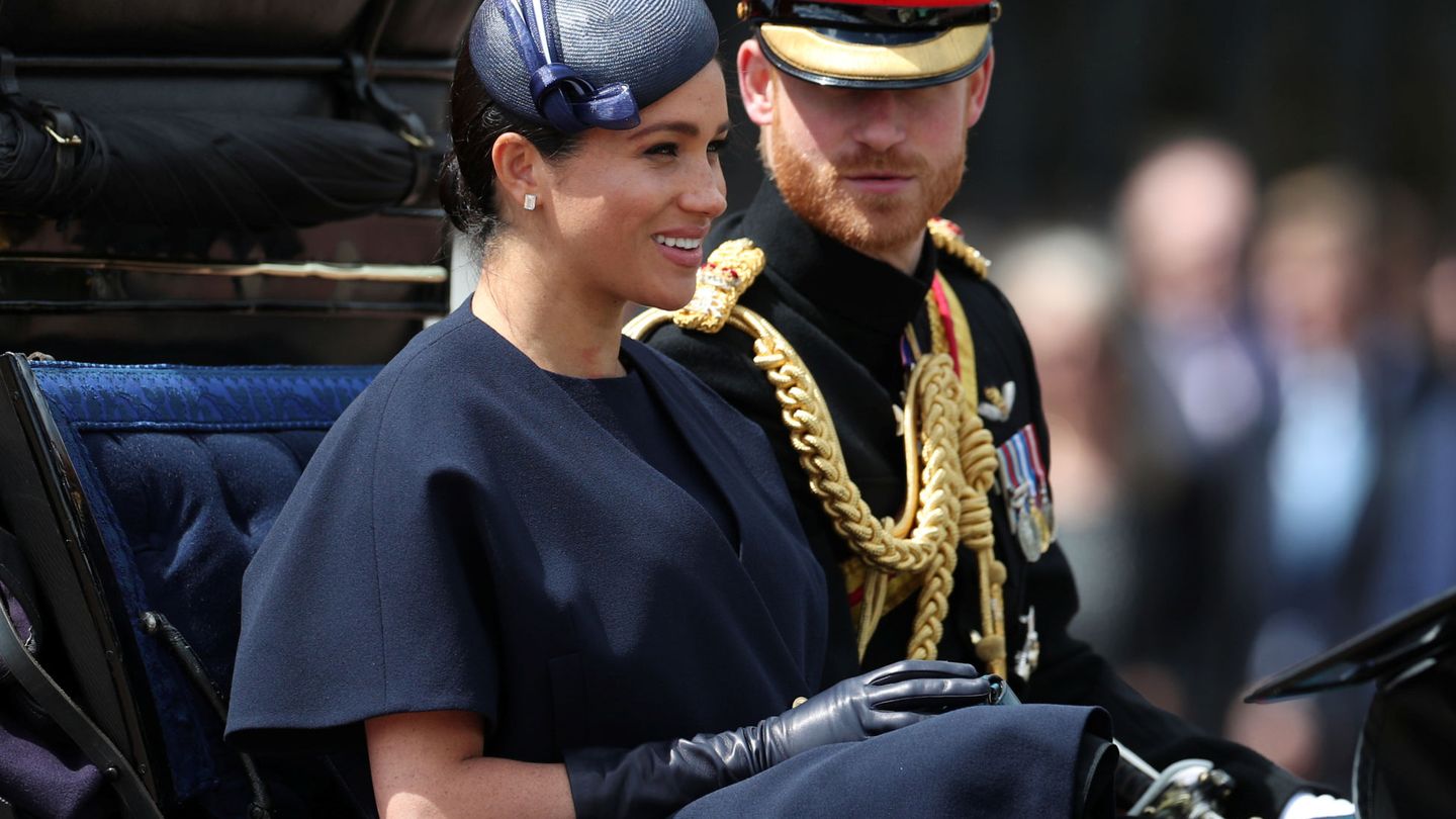 Los duques de Sussex en el Trooping the Colour. (Reuters)