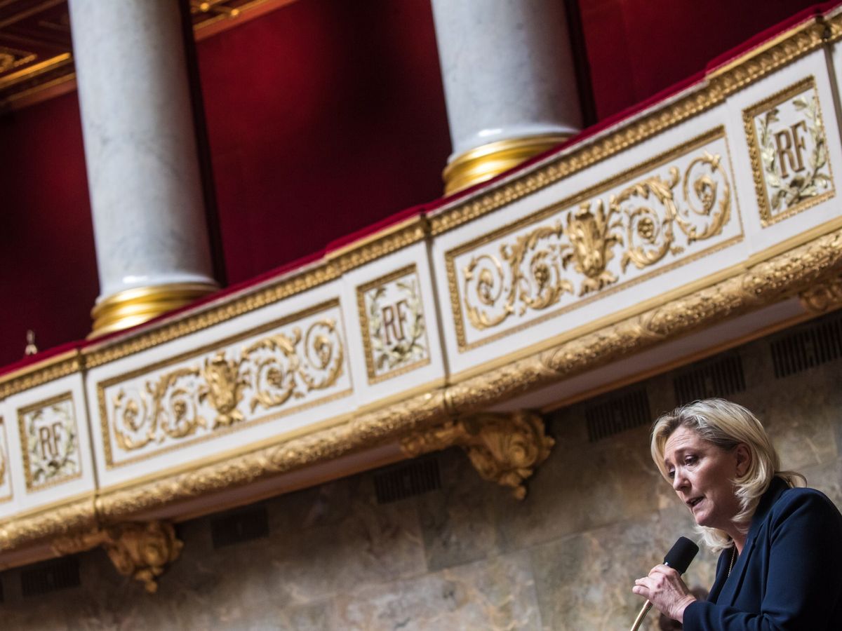 Foto: La líder de la Agrupación Nacional (RN), Marine Le Pen. (EFE/EPA/Christophe Petit Tesson)