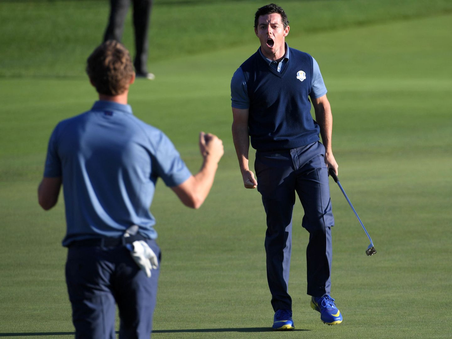 Rory McIlroy y Pieters le dieron el tercer punto a Europa (Michael Madrid/USA TODAY Sports)