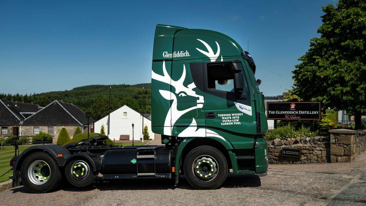 La compañía ya cuenta con tres camiones que funcionan con este biogás. (Glenfiddich)