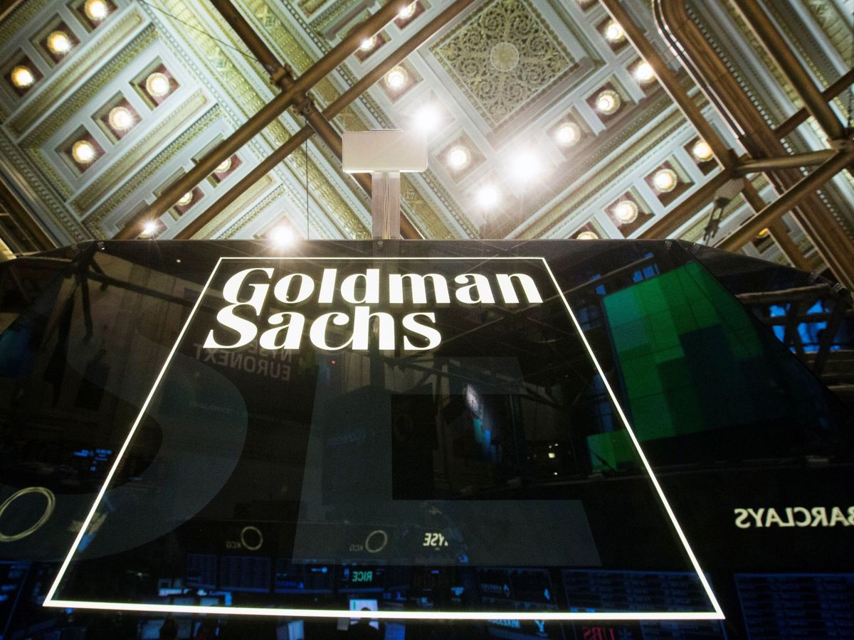Foto: Logo de Goldman Sachs, en la Bolsa de Nueva York. (Reuters)