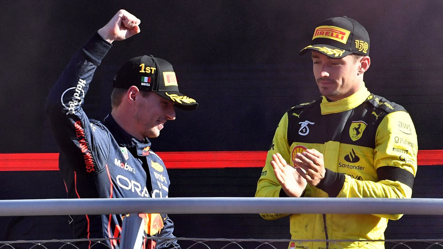 Max Verstappen celebra la victoria en Monza. (Reuetrs/Jennifer Lorenzini)
