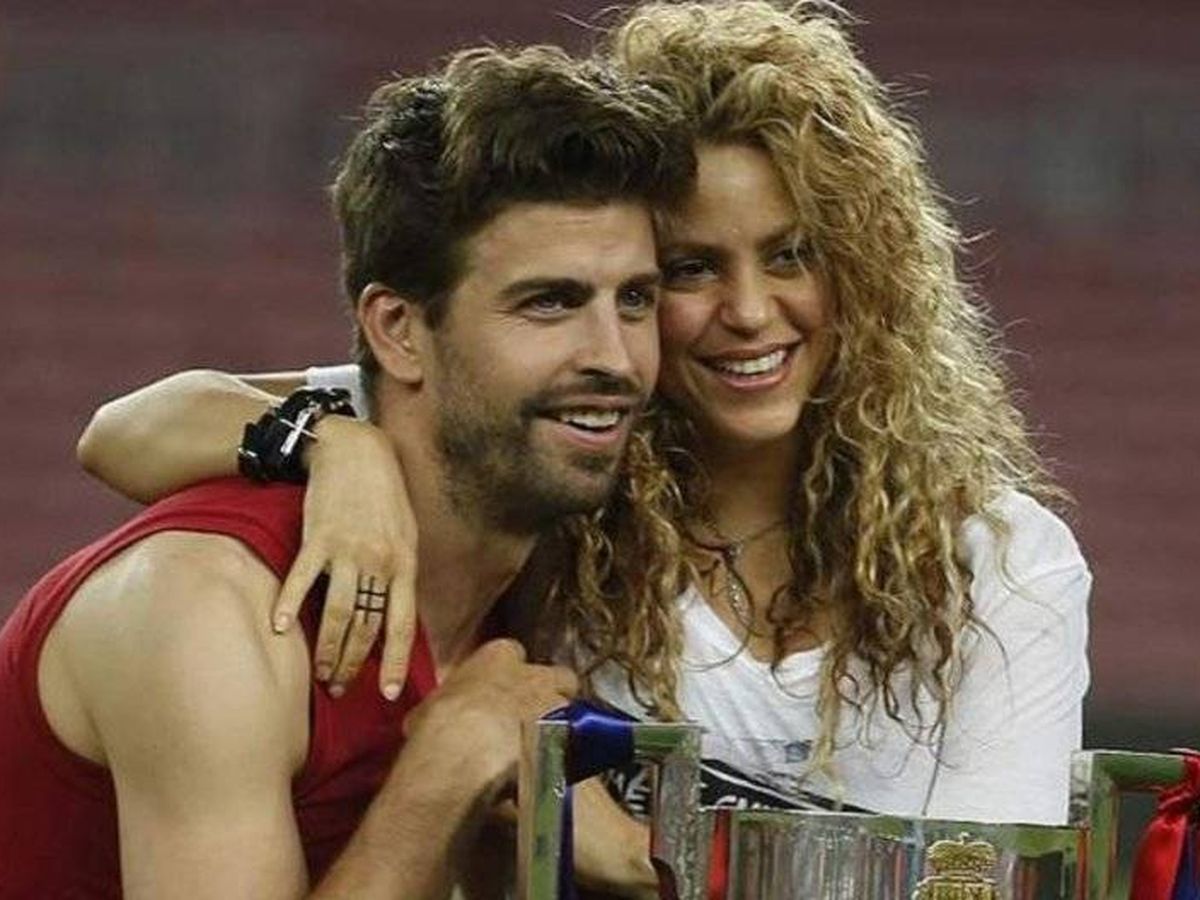 Foto: Piqué y Shakira celebran un título del Barcelona. (EFE)