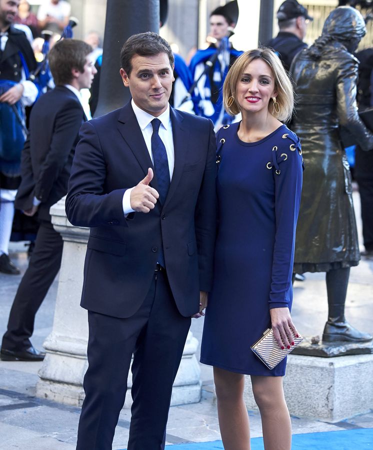Foto: Albert Rivera y Beatriz Tajuelo, en los Premios Princesa de Asturias. (Getty)