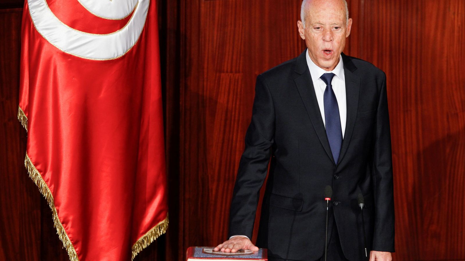 El presidente tunecino, Kais Saied. (Reuters)