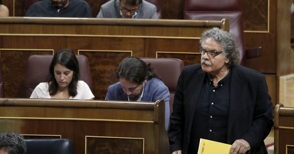 Foto: El portavoz de ERC, Joan Tardà, en el Congreso. (EFE / Emilio Naranjo)