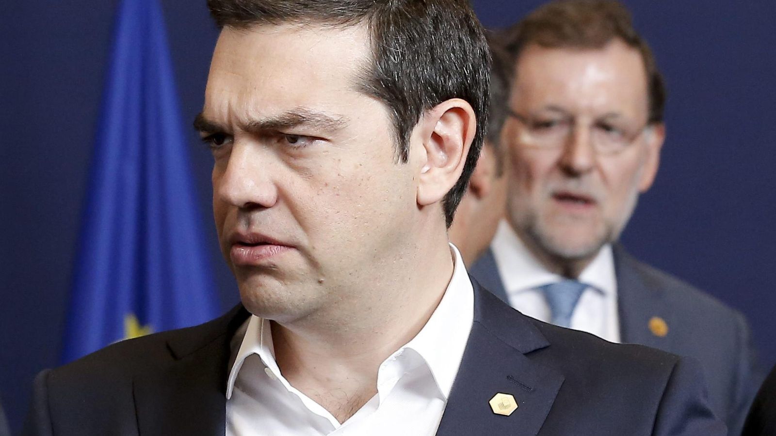 Foto: El primer ministro griego, Alexis Tsipras, y el presidente del Gobierno, Mariano Rajoy (detrás). (EFE)