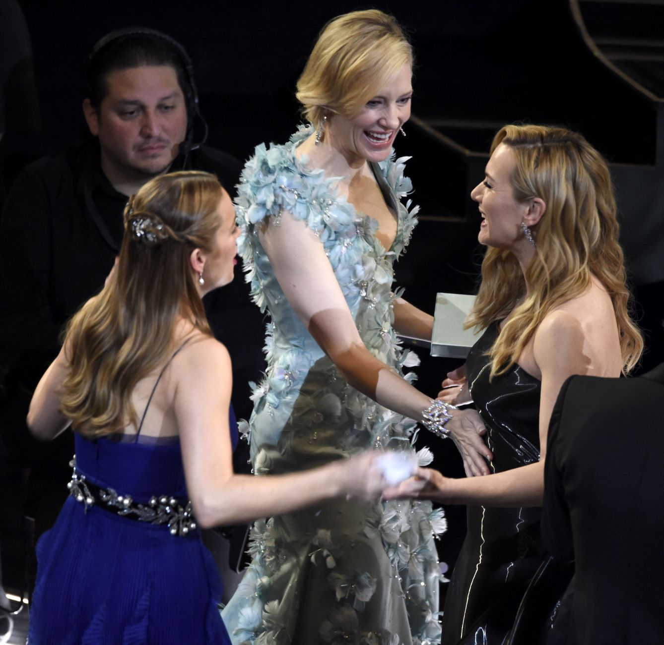 Brie Larson, Cate Blanchett y Kate Winslet en su famosa charla (Gtres)