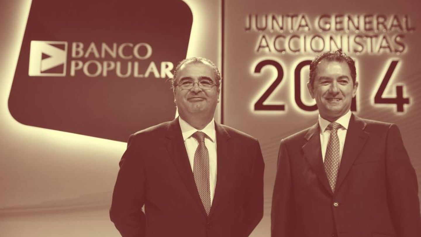 Ángel Ron y Francisco Gómez, expresidente y CEO de Banco Popular. (EFE)