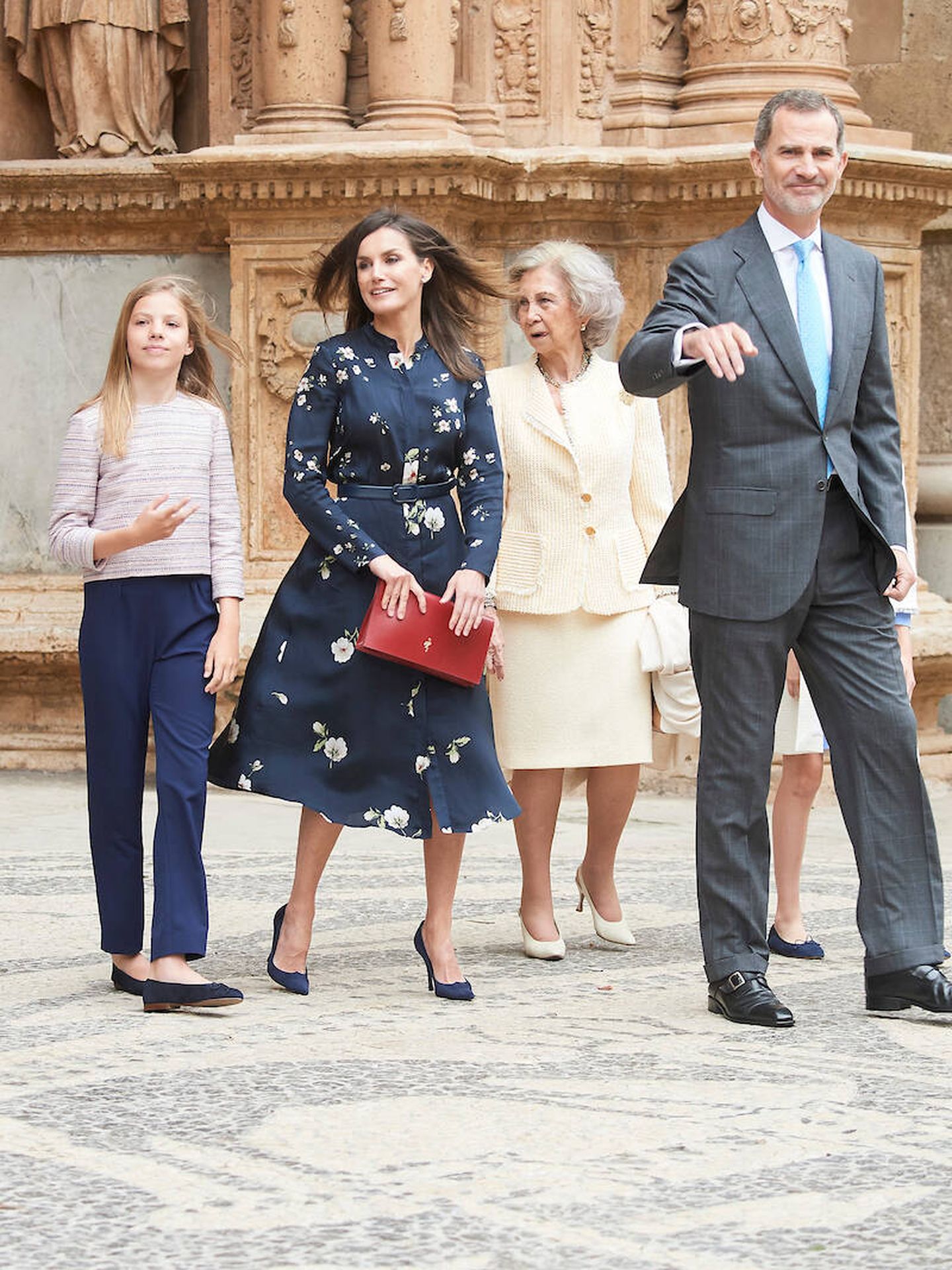 La familia real, en la misa de Pascua de 2019. (Limited Pictures)