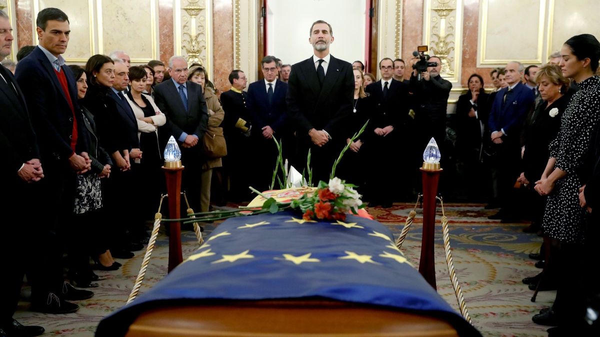 El Rey y la clase política rinden tributo y dan su último adiós a Marín en el Congreso