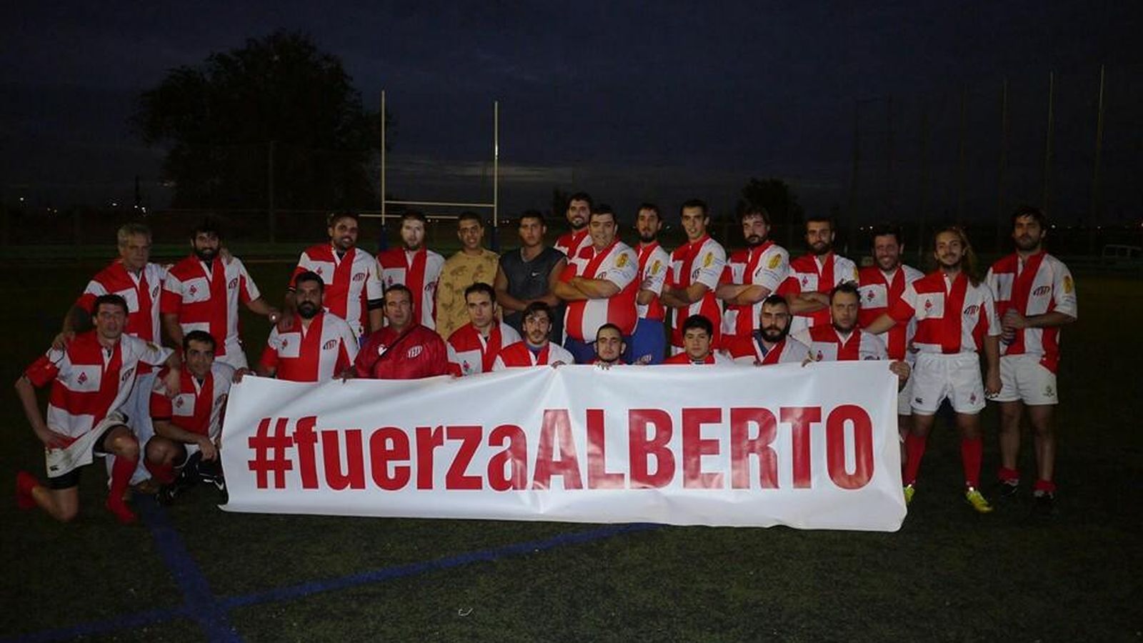 Foto: Los compañeros de Alberto en el Atlético Club de Socios han estado siempre a su lado (FOTO: Facebook).