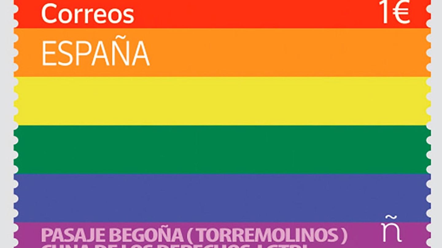 El sello arcoíris de Correos. (EFE)
