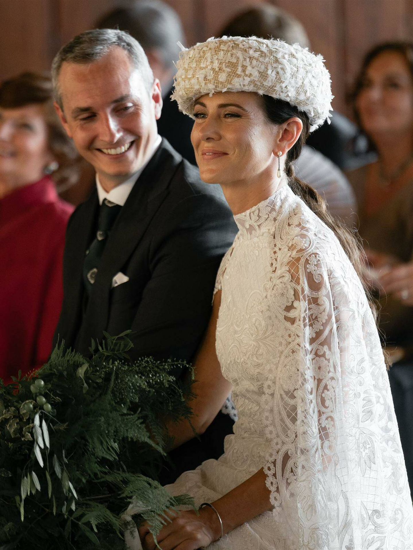 La boda de Beatriz con vestido de Helena Mareque. (Diego de Rando)