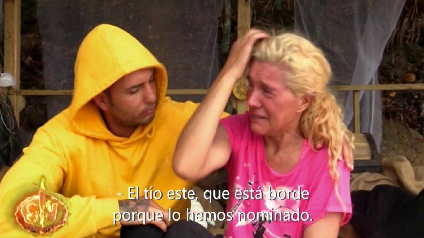 Loli, llorando en 'Supervivientes 2019'. (Telecinco)