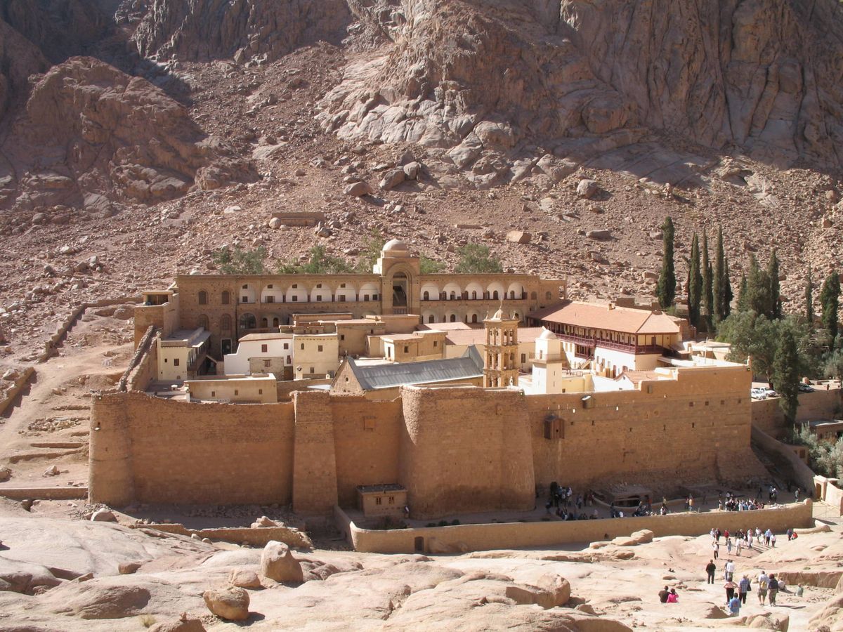 Foto: Monasterio en honor a Santa Catalina de Alejandría sito en el monte Sinaí